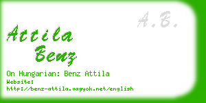 attila benz business card